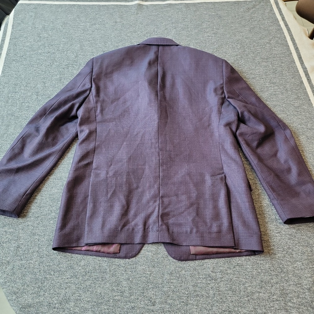 Psycho Bunny Blazer Men's 42R‎ Purple Wool Robert Godley Union Skull Lining - Picture 11 of 13